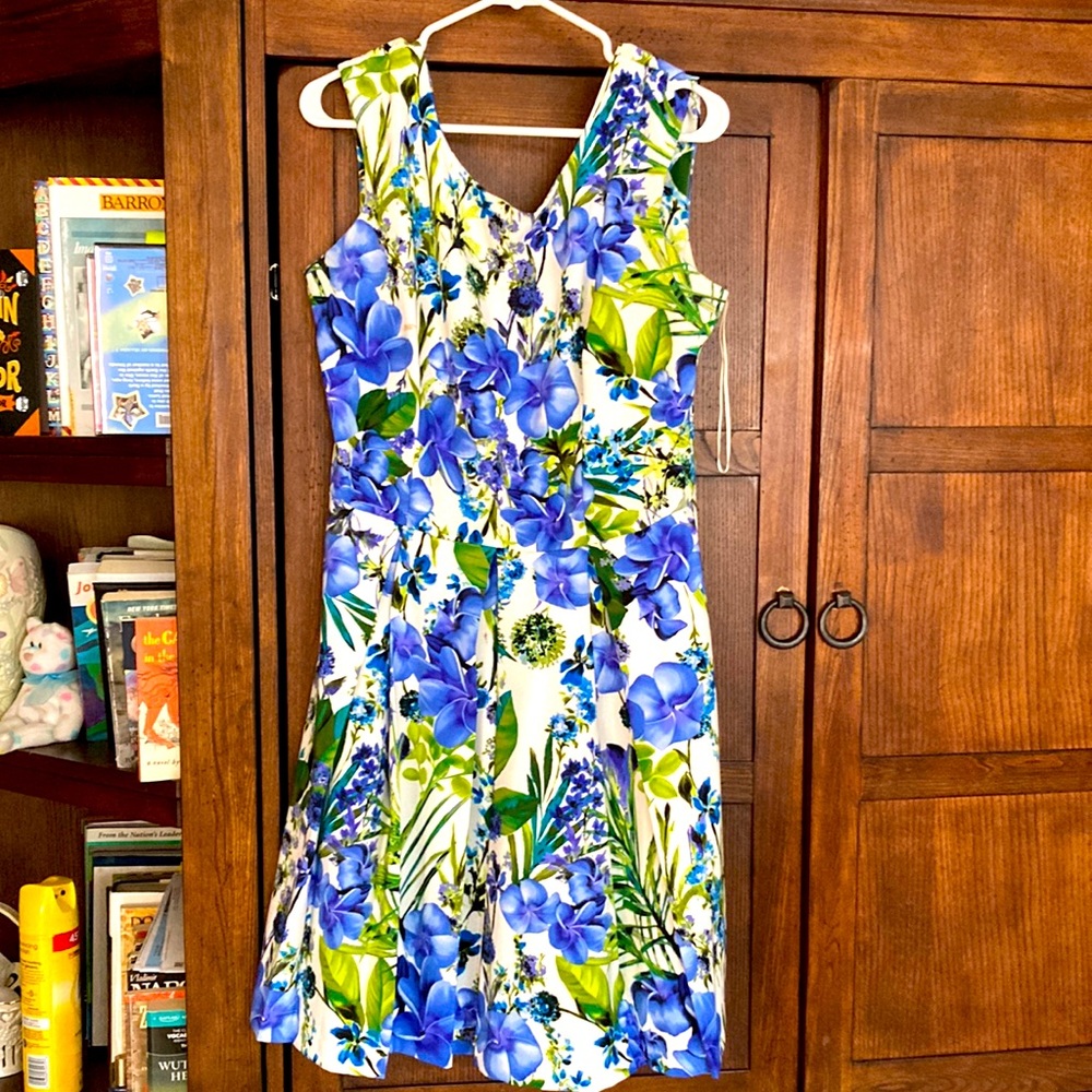 Blue floral dress